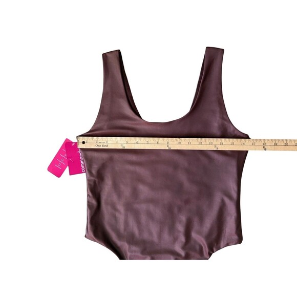 New! Commando Matte Metallic Hi Cut Sleeveless Tank Bodysuit Women's Lg Copper - Picture 7 of 13